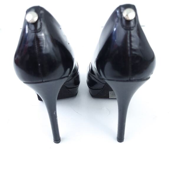 Michael Michael Kors Patent Leather Stilleto Heels Size 5 Black, Platform Career - Picture 4 of 7